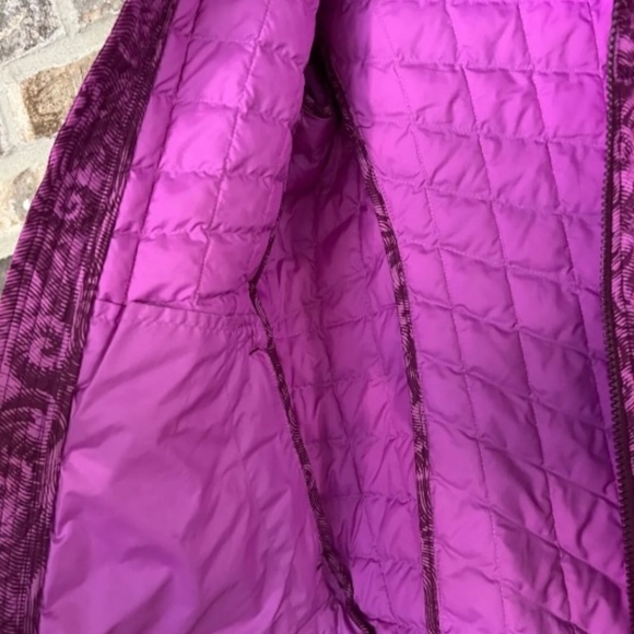 The North Face Girls Thermoball Full Zip Winter Coat Jacket Magenta Purple Sz L - Picture 5 of 12